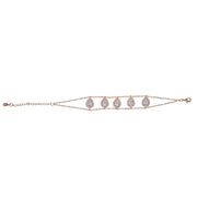 5 Stones Geometric Water Drop Bracelet