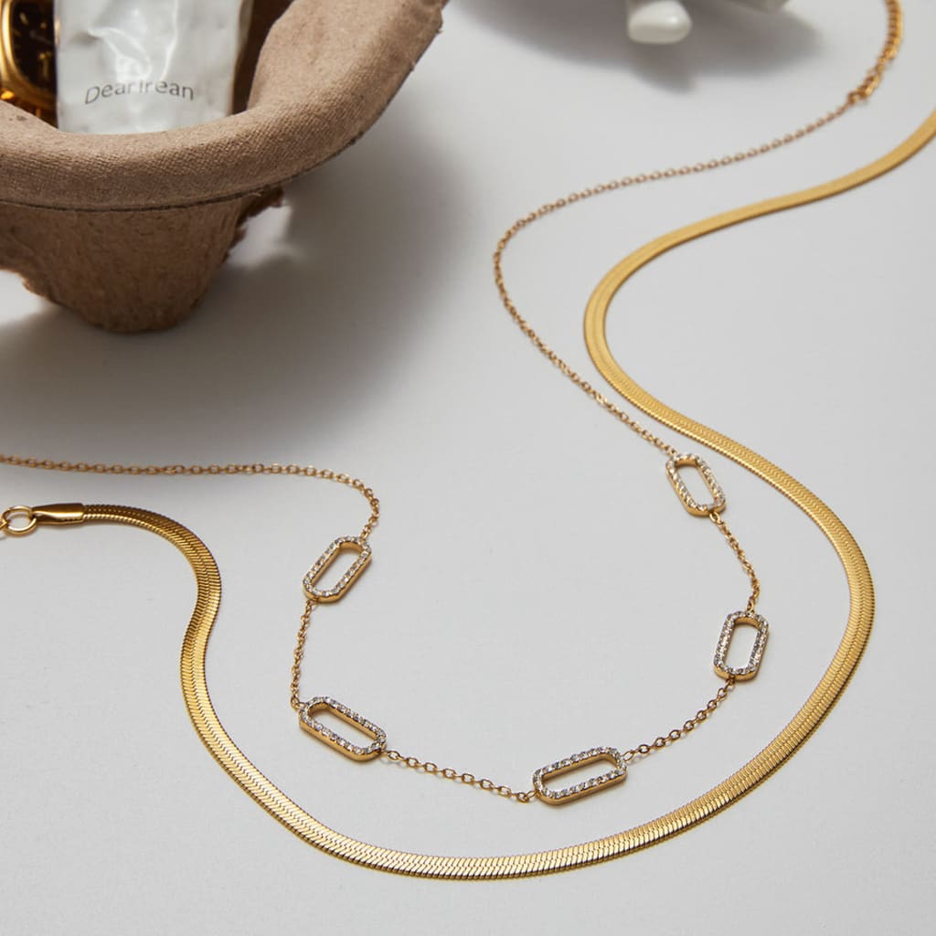 The Sparkly Necklace 18K Gold Plated