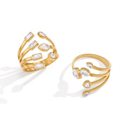 Aurelia Teardrop Spiral Ring