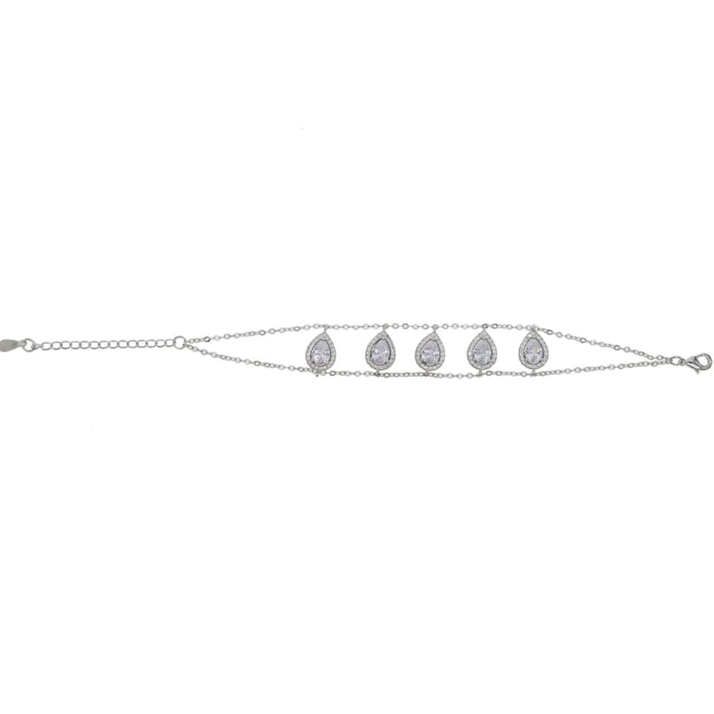 5 Stones Geometric Water Drop Bracelet