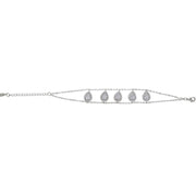 5 Stones Geometric Water Drop Bracelet